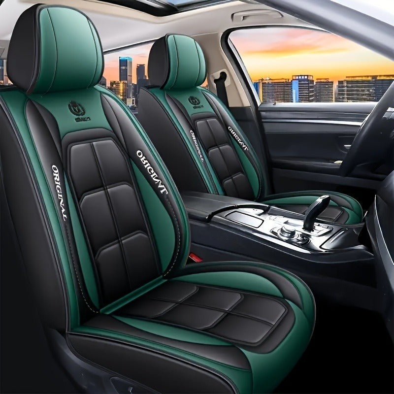 Universal Faux Leather Car Seat Cover All Seasons Durable Protection Easy Installation