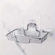 Stainless Steel Wall-Mounted Soap Holder with Adhesive Bathroom Accessories