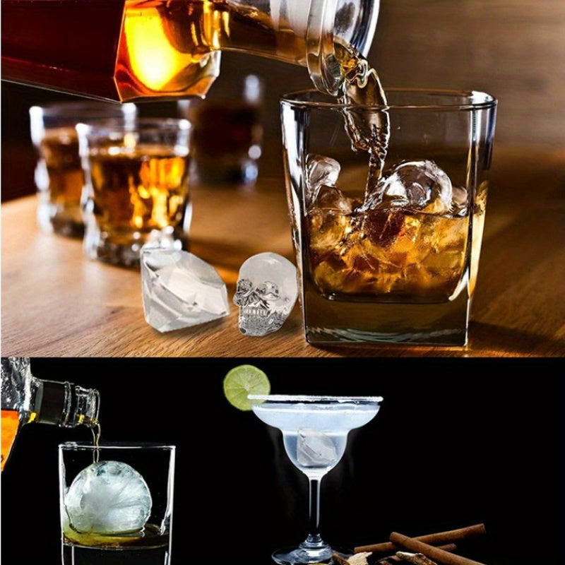 Silicone Whiskey Ice Ball Maker Flexible Sphere Mold for Perfect Round Ice Cubes