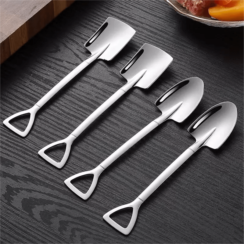 4-Piece Stainless Steel Kitchen Utensil Set for Ice Cream Fruit and Dessert Serving