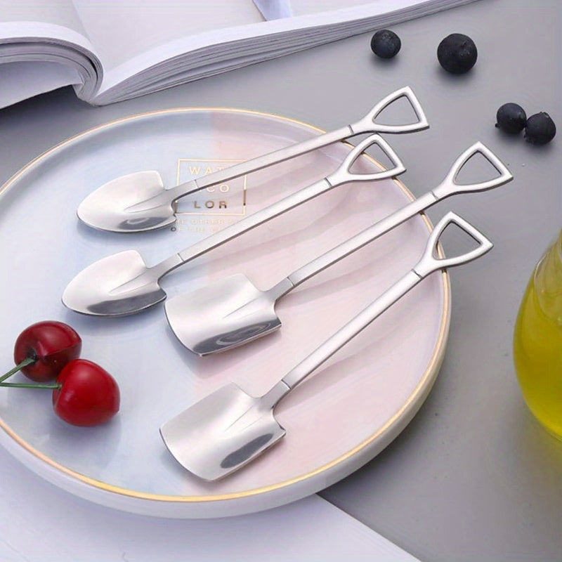 4-Piece Stainless Steel Kitchen Utensil Set for Ice Cream Fruit and Dessert Serving