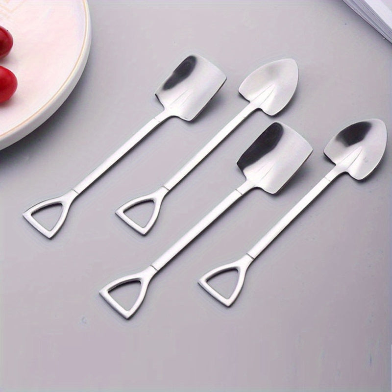 4-Piece Stainless Steel Kitchen Utensil Set for Ice Cream Fruit and Dessert Serving