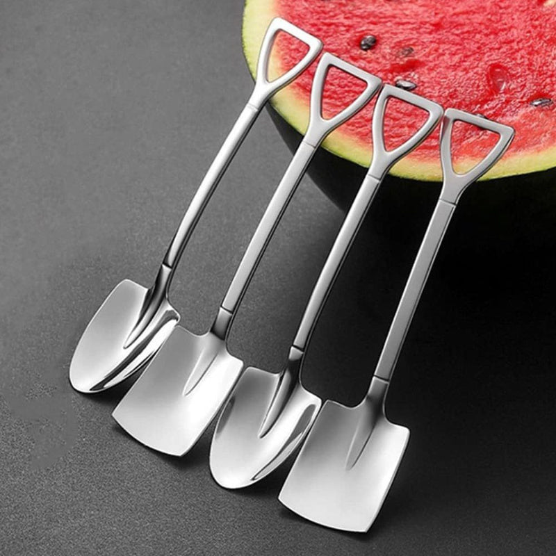 4-Piece Stainless Steel Kitchen Utensil Set for Ice Cream Fruit and Dessert Serving