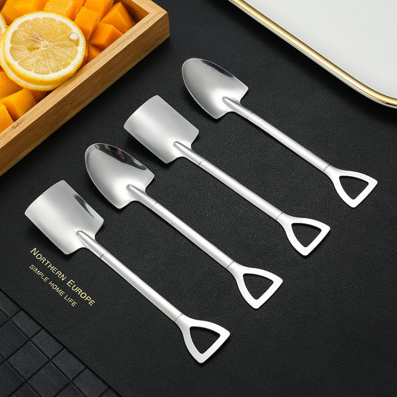 4-Piece Stainless Steel Kitchen Utensil Set for Ice Cream Fruit and Dessert Serving