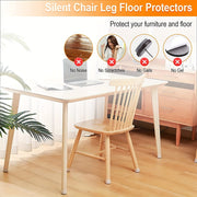 24-Pack Silicone Chair Leg Protectors with Felt Pads for Floors and Noise Reduction