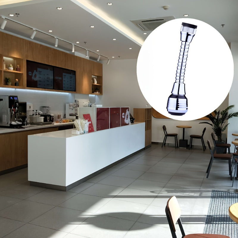 Adjustable Kitchen Swivel Faucet with 360-Degree Rotatable Aerator Dual Spray Modes High-Pressure Water Saving Nozzle