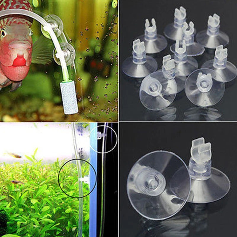 20 Suction Cups for Aquarium Air Pump Pipe Securing Fish Tank Accessories