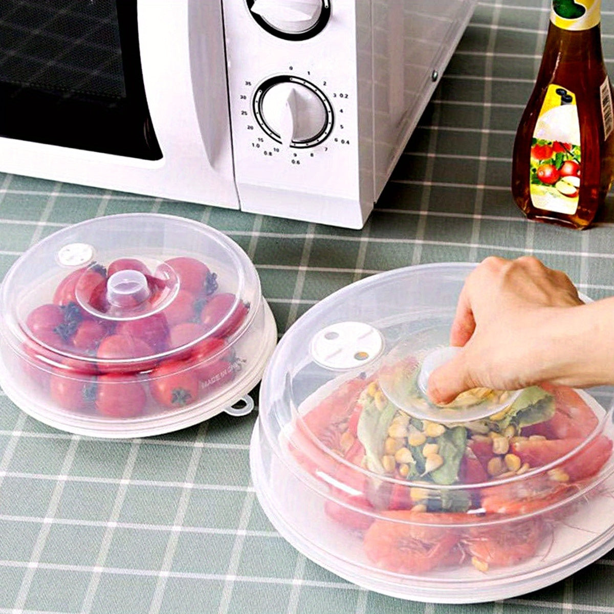 Set of 2 BPA-Free Microwave-Safe Food Storage Covers 23cm and 17cm