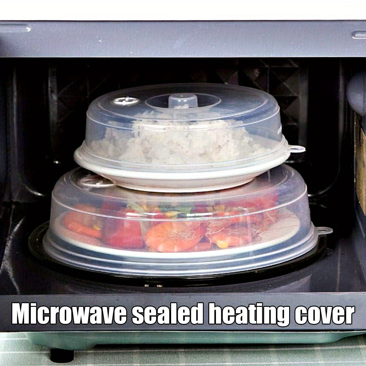 Set of 2 BPA-Free Microwave-Safe Food Storage Covers 23cm and 17cm