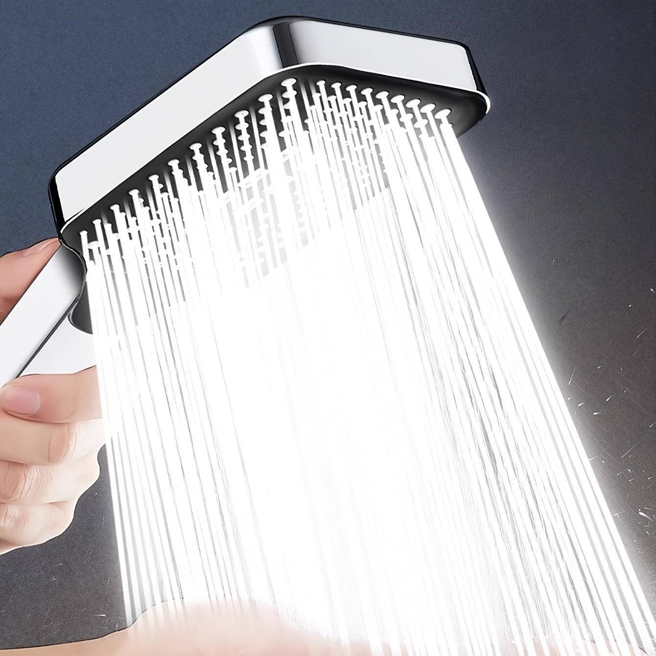 Plastic Handheld Shower Head with Adjustable Spray and Water-Efficient Design