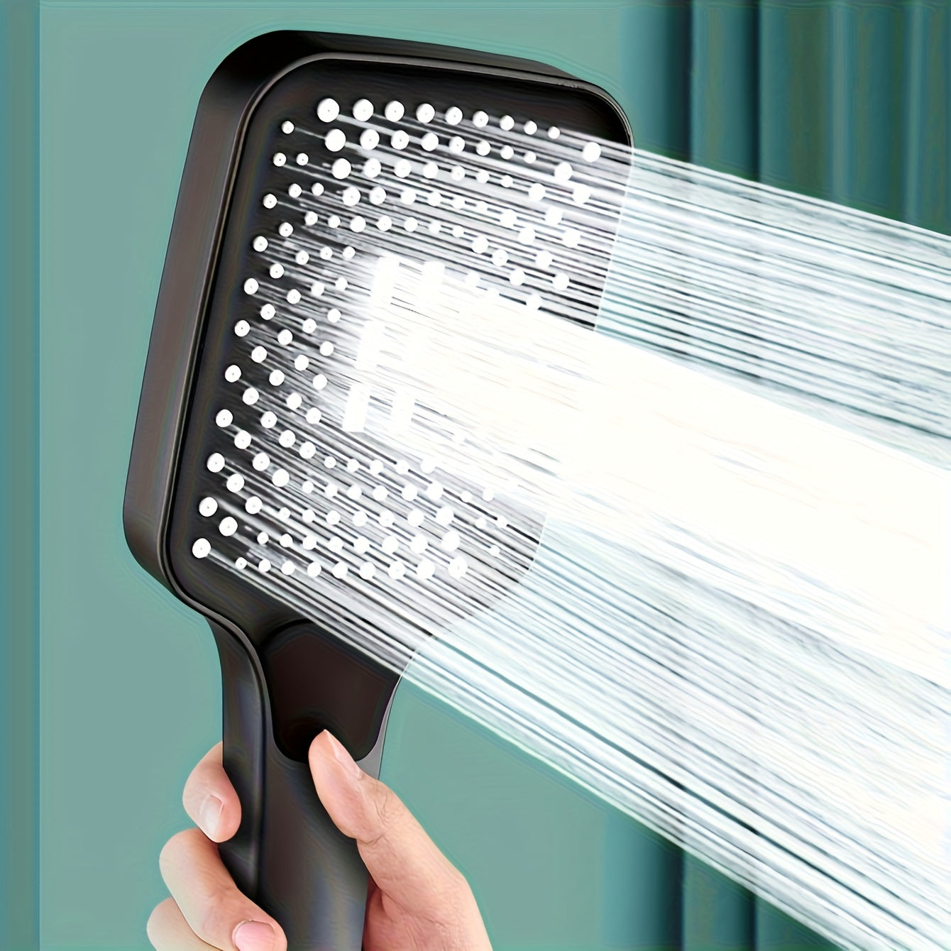 Plastic Handheld Shower Head with Adjustable Spray and Water-Efficient Design