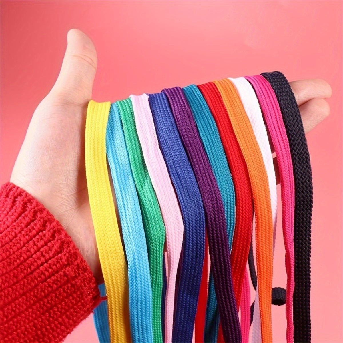10-Pack Nylon Flat Shoelaces for Sports Shoes, Boots, Sneakers, Vibrant Colors