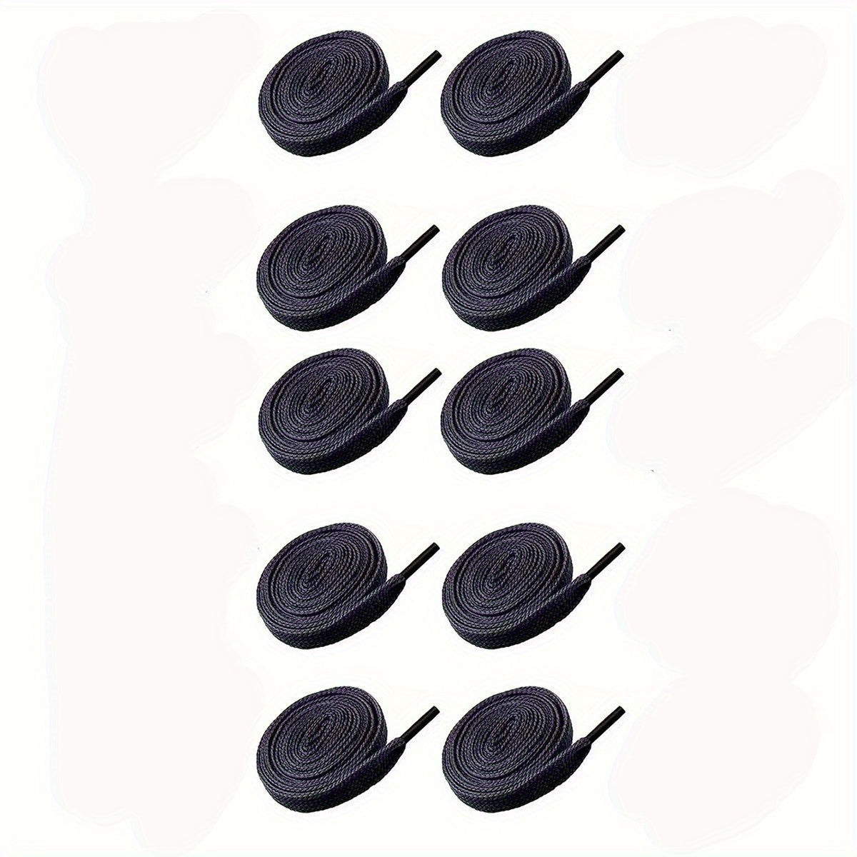 10-Pack Nylon Flat Shoelaces for Sports Shoes, Boots, Sneakers, Vibrant Colors