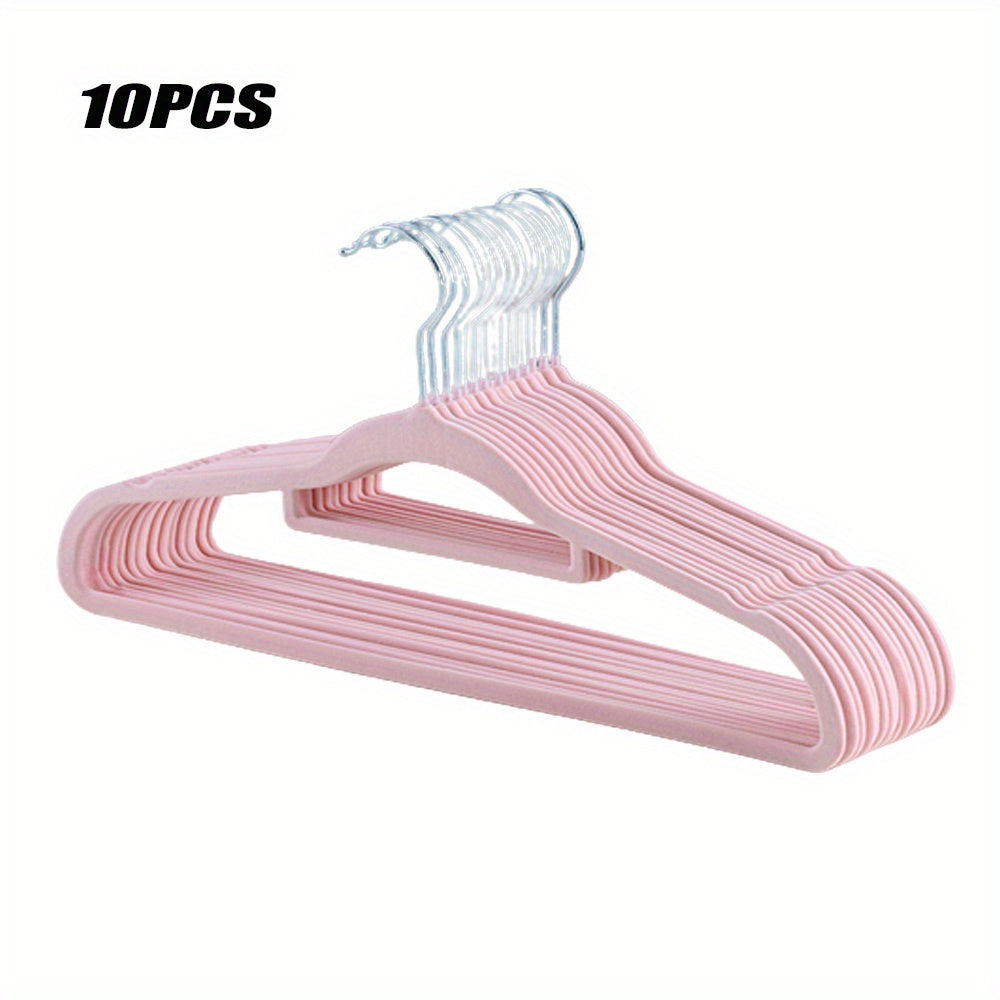Pack of 10 Velvet Hangers with Swivel Hooks Non-Slip Space Saving Includes Tie Bar for Coats Suits Dresses