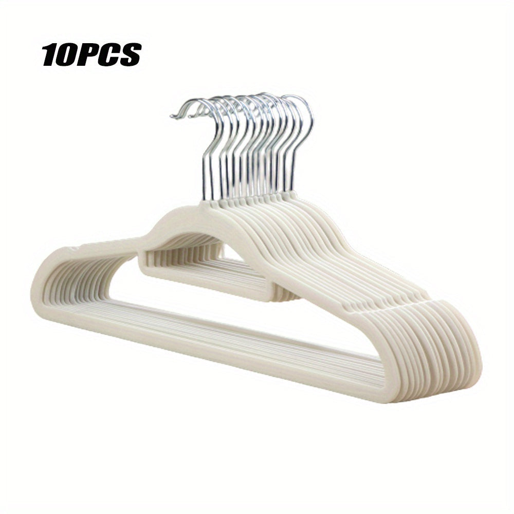 Pack of 10 Velvet Hangers with Swivel Hooks Non-Slip Space Saving Includes Tie Bar for Coats Suits Dresses