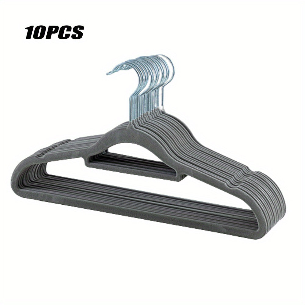 Pack of 10 Velvet Hangers with Swivel Hooks Non-Slip Space Saving Includes Tie Bar for Coats Suits Dresses
