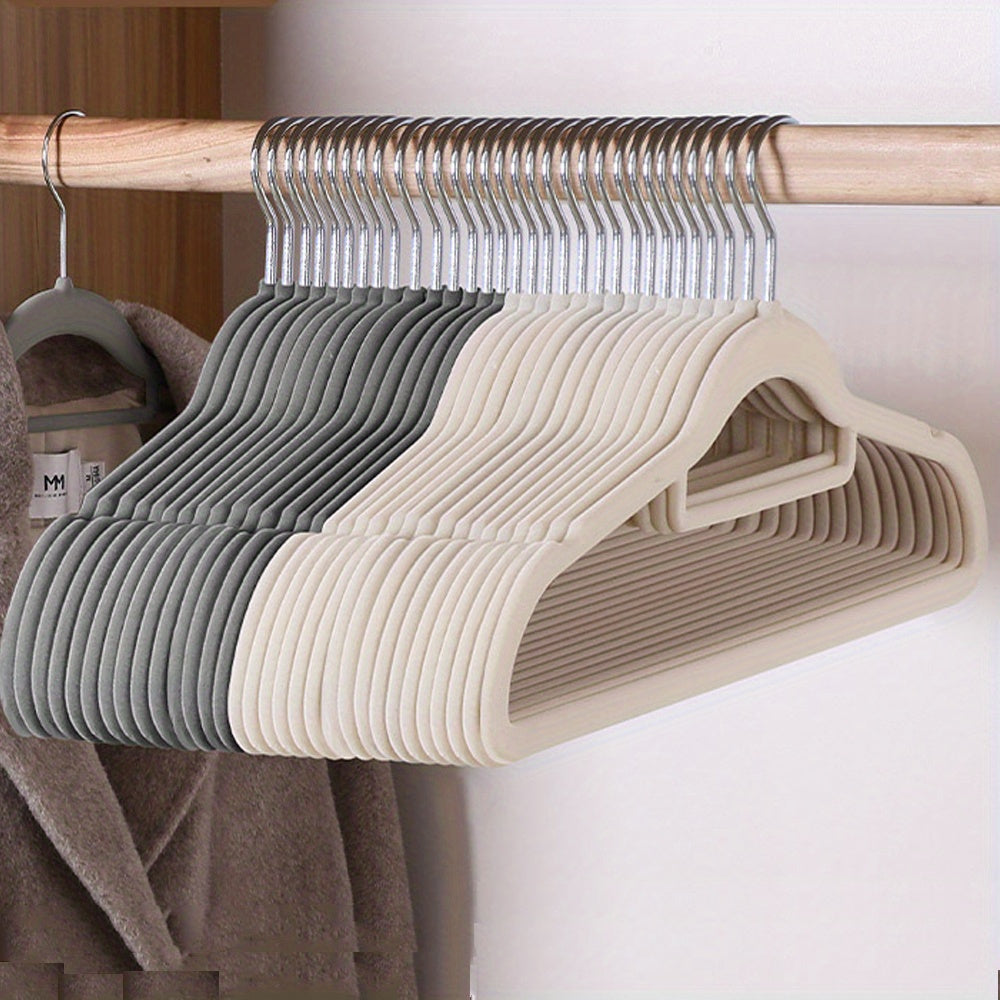 Pack of 10 Velvet Hangers with Swivel Hooks Non-Slip Space Saving Includes Tie Bar for Coats Suits Dresses
