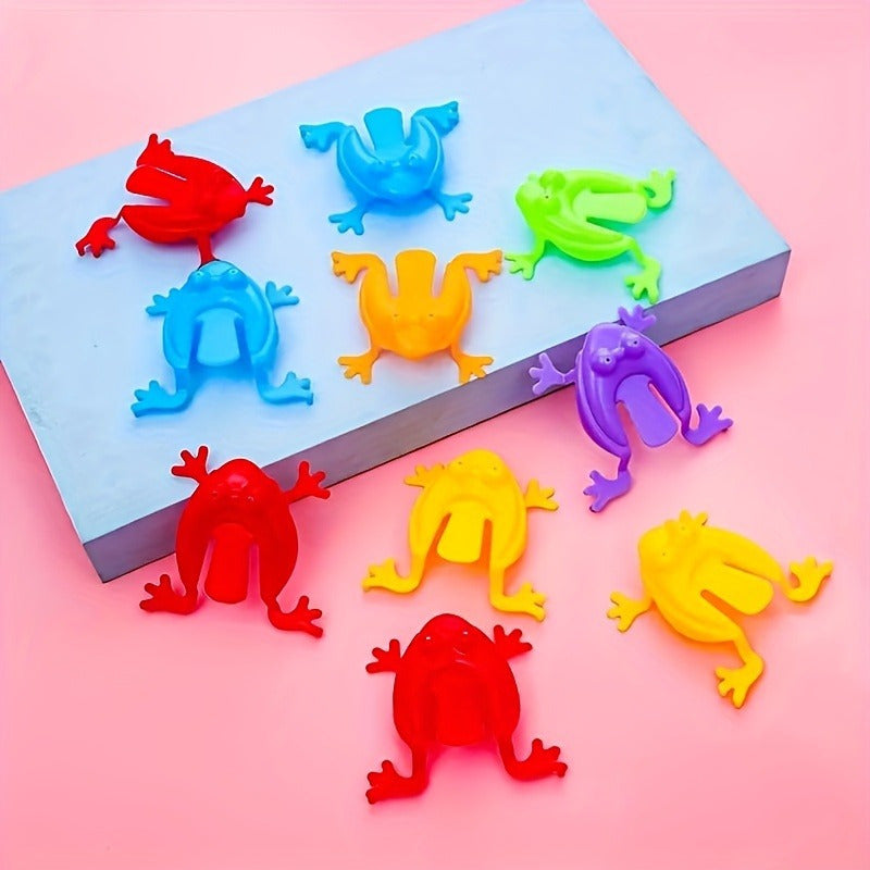 15 Colorful Mini Fidget Jumping Frogs for Finger Dexterity and Math Skills