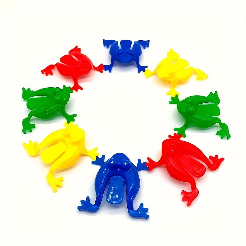 15 Colorful Mini Fidget Jumping Frogs for Finger Dexterity and Math Skills