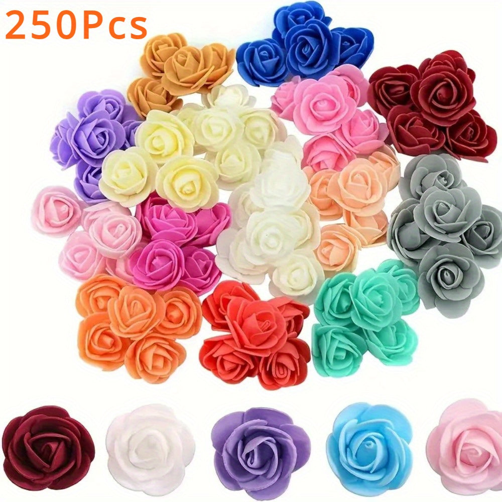 Mini Artificial Rose Heads 3.51cm Multicolor PE Foam for Crafts Home Decor Weddings