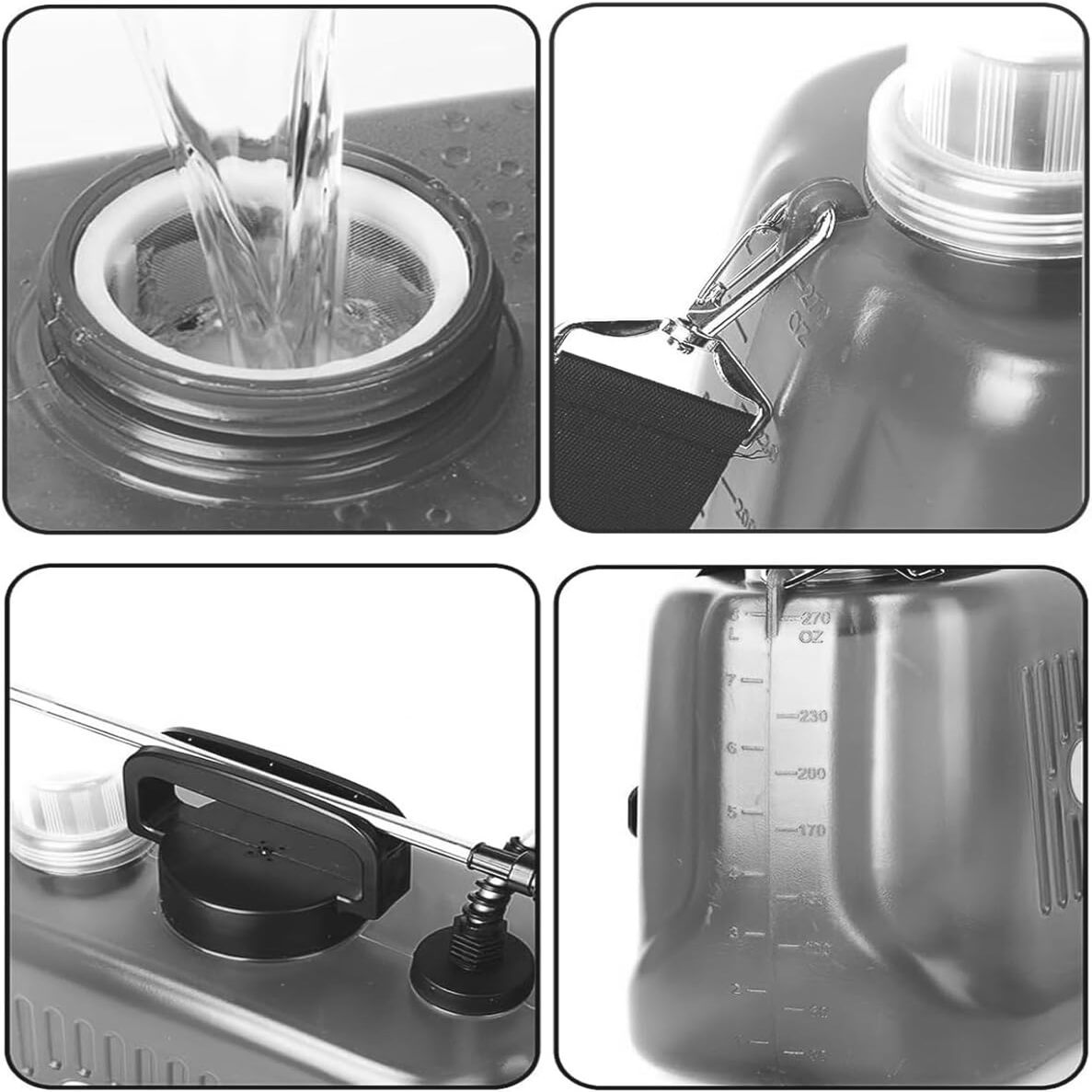 Electric Garden Sprayer with Telescopic Wand Rechargeable Lithium Battery Nozzle Options