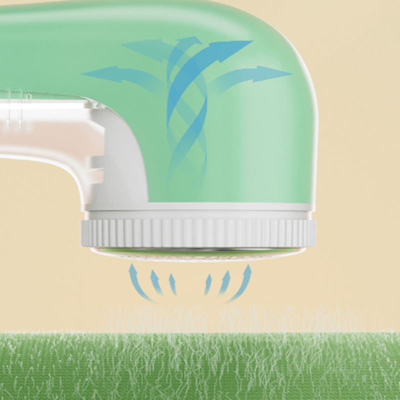 Clothing Lint Remover USB Rechargeable with Three-Leaf Blade Spring Green