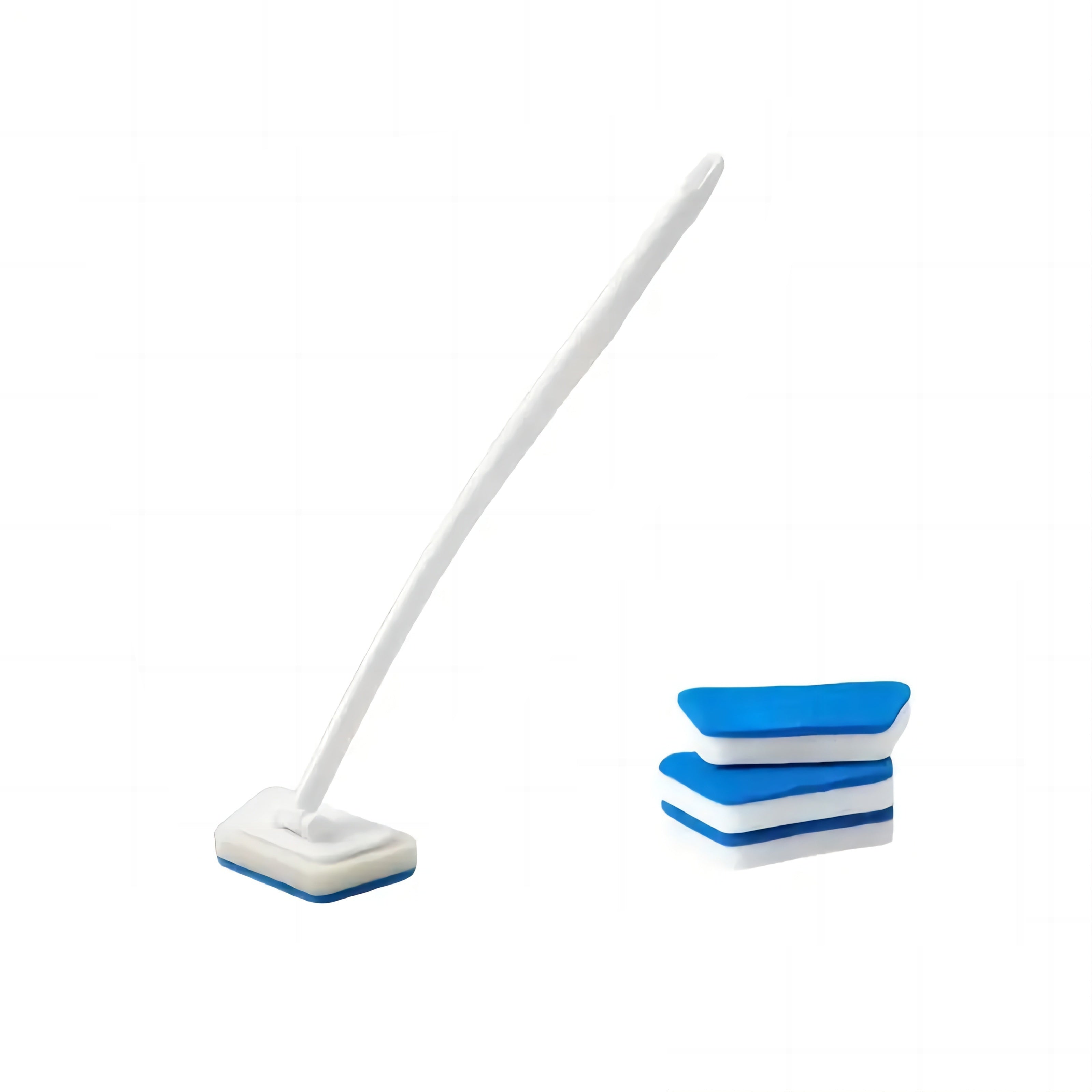 Efficient Floor and Tile Sweeper with Extendable Handle and Reusable Sponge