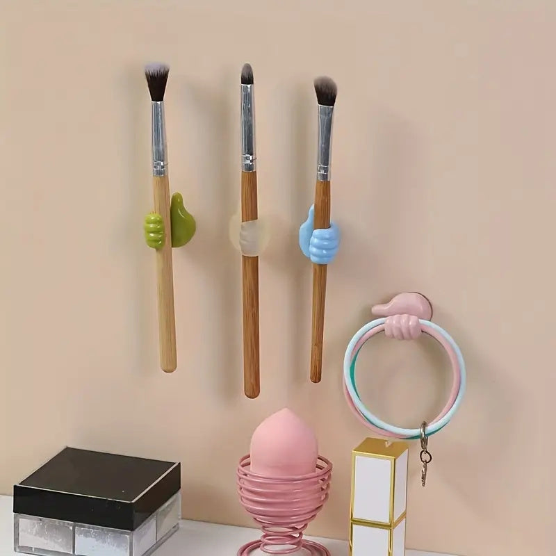 20 Premium Polished Plastic Wall Hooks for Cable and Key Organization