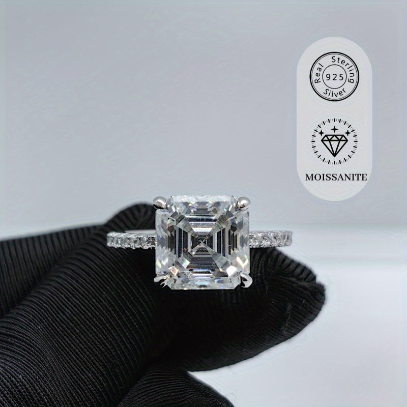 Moissanite Engagement Ring 3.5Ct S925 Silver Wedding Jewelry for Women