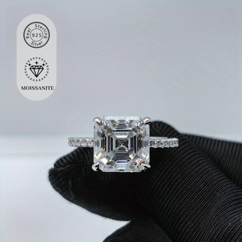 Moissanite Engagement Ring 3.5Ct S925 Silver Wedding Jewelry for Women