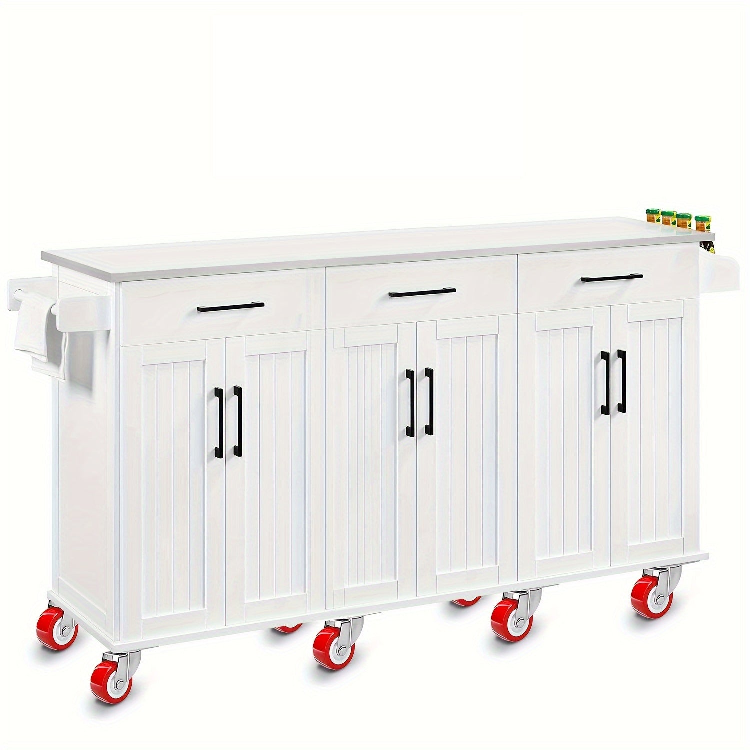 Heavy-Duty Polished Metal Swivel Caster Wheels for Furniture and Kitchen Use