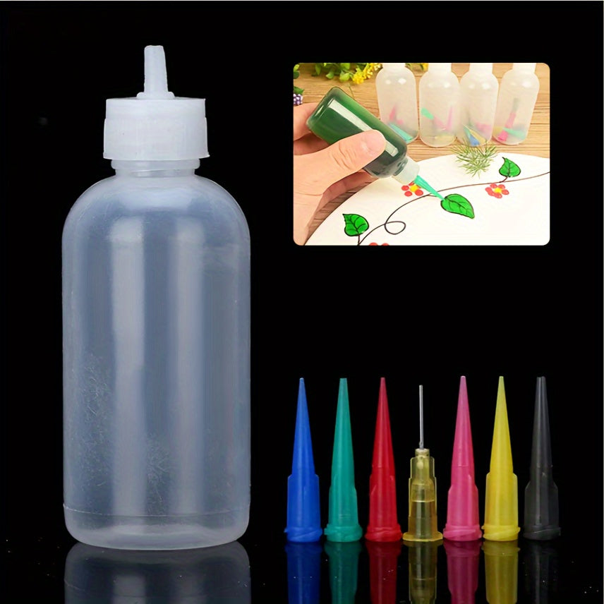 Colorful Cake Decorating Kit with 8 Pieces Including 50ml Squeeze Bottles and Nozzles for Artistic Cakes and Cookies