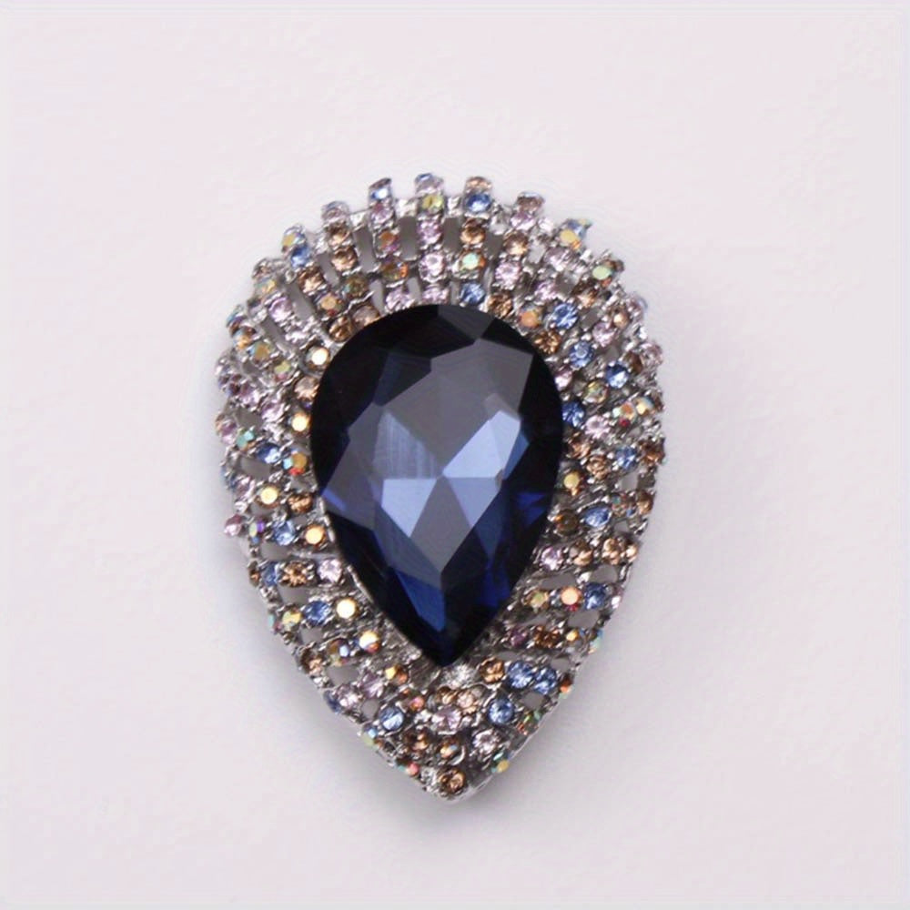 Retro Crystal Brooch for Women Rhinestone Corsage Pin for Coats and Sweaters