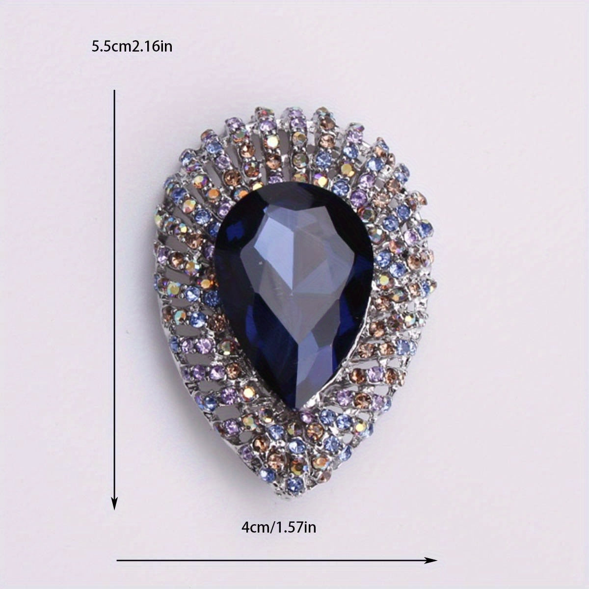 Retro Crystal Brooch for Women Rhinestone Corsage Pin for Coats and Sweaters