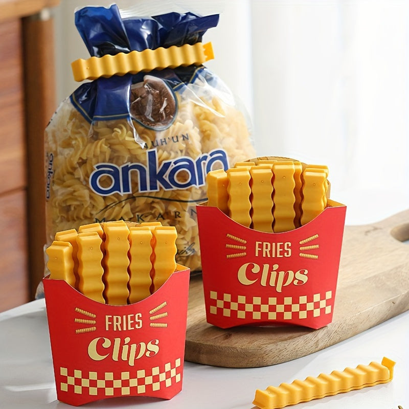 13 ta FreshSeal chip shaklidagi plastik sumka kliplari to'plami va saqlash qutilari - oshxona va muzlatgichni yangi va tartibli saqlang, oziq-ovqat bilan aloqa qilmaslik uchun xavfsiz