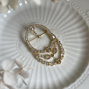 Zarif O'rta Yer dengizi ilhomlangan Vintage Brosh, Kesilgan Dizayn bilan, Yuqori darajadagi Moda Tadbirlar uchun Dizayner tomonidan Qo'l bilan Yasalgan, Ayollar uchun Banketlar va To'ylar uchun Mukammal