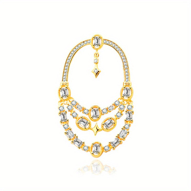 Zarif O'rta Yer dengizi ilhomlangan Vintage Brosh, Kesilgan Dizayn bilan, Yuqori darajadagi Moda Tadbirlar uchun Dizayner tomonidan Qo'l bilan Yasalgan, Ayollar uchun Banketlar va To'ylar uchun Mukammal