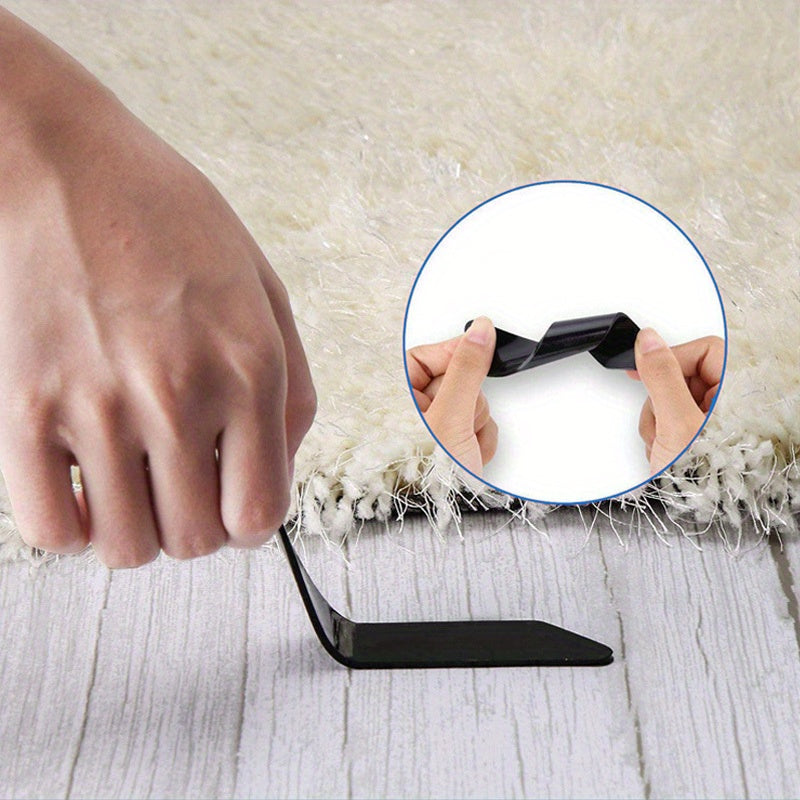 8 Pcs PPSU Non-Slip Carpet Gripper Pads with Double-Sided Adhesive for Rugs