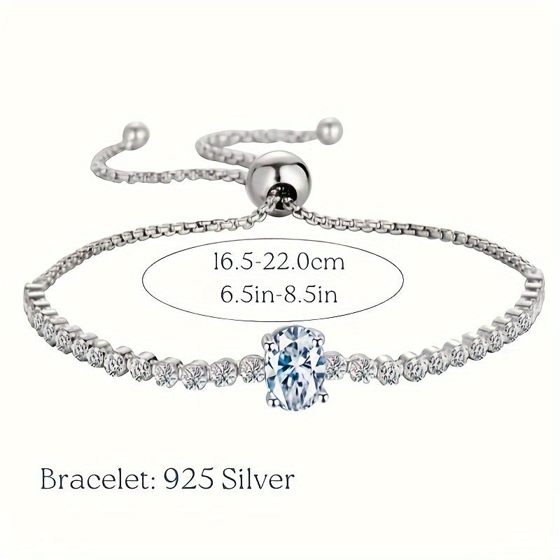 Women’s Moissanite Bracelet in Sterling Silver 1CT Hypoallergenic Elegant Jewelry