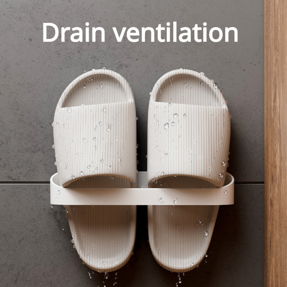 Devorga o'rnatiladigan hammom poyabzal tokchasi, pichoqsiz o'rnatish bilan, uy hammomida poyabzallarni qulay saqlash uchun. Hammom poyabzallarini va boshqa narsalarni tartibga solish va saqlash uchun ideal.