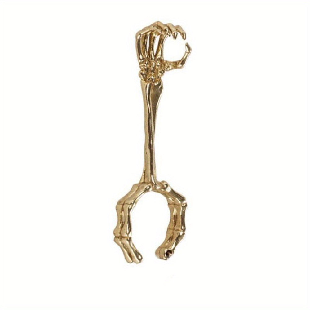 Unisex Metal Hand Bone Smoking Ring Skull Pattern Cigarette Holder