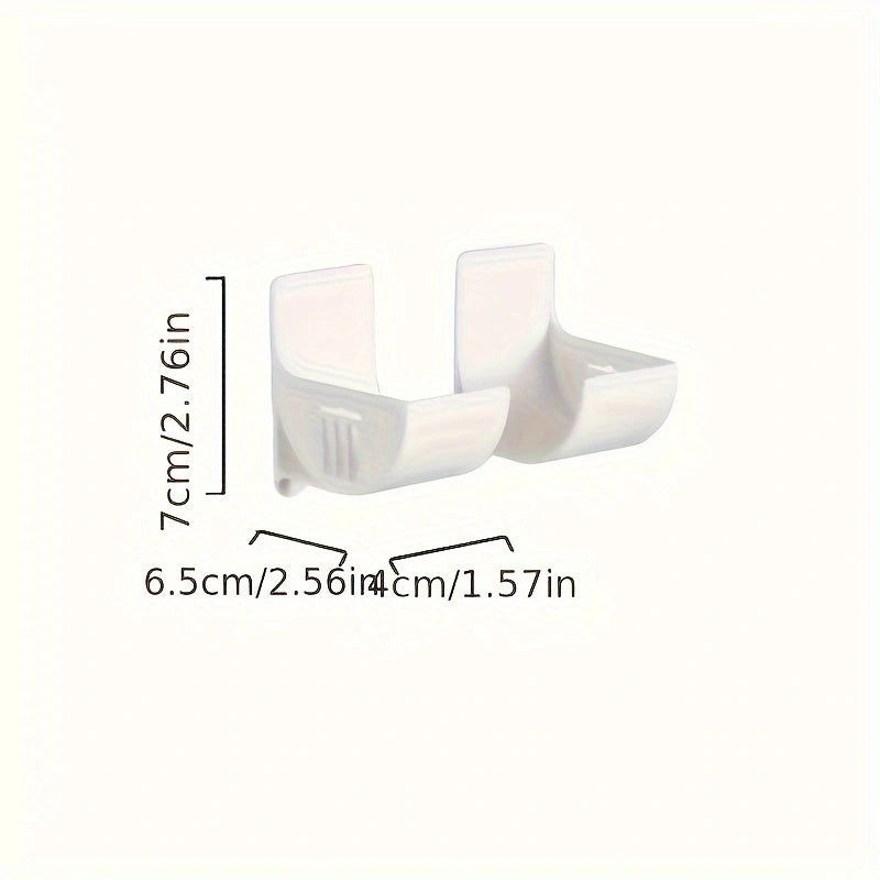 White Plastic Kitchen Organizer Holders for Wrap Foil Towels and Trash Bags Set of 4