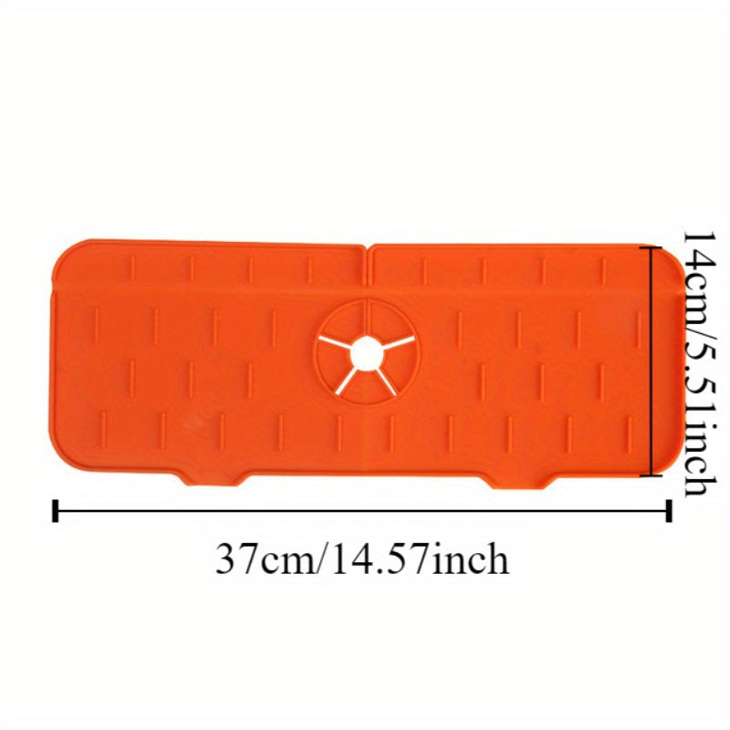 Силиконовый коврик для крана на кухне - защищает столешницу, поглощает брызги, сливает воду, предотвращает скольжение, идеально подходит для раковин в ванной и на кухне