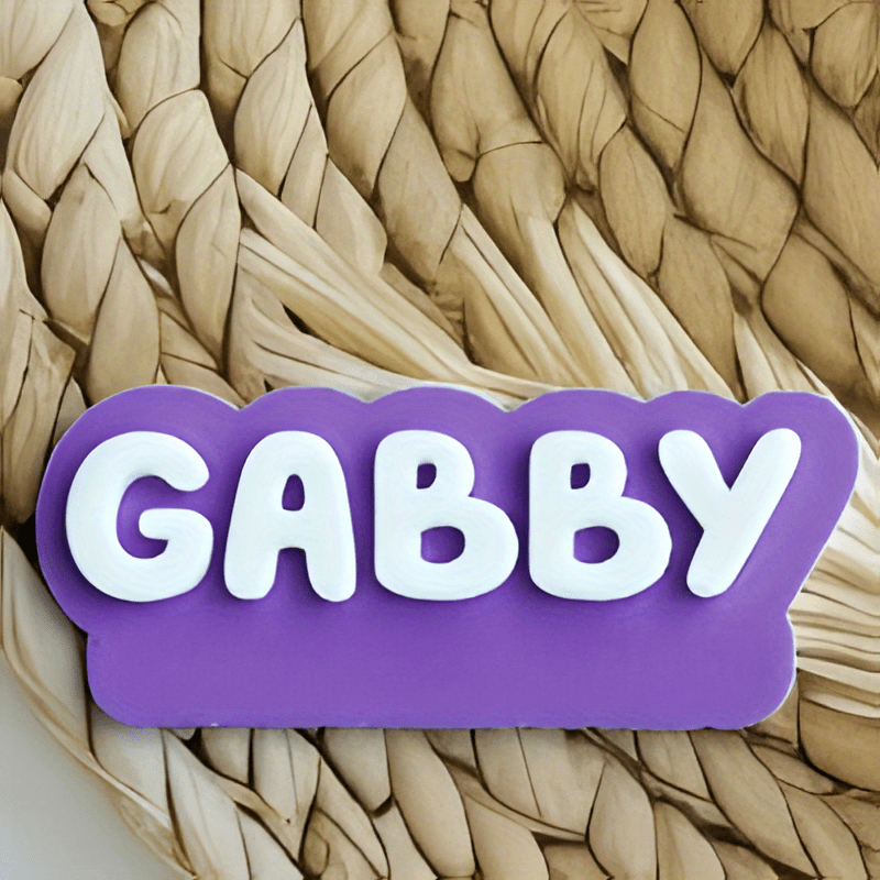 Unisex Personalized Acrylic Name Brooch Pin for Jackets and Bags