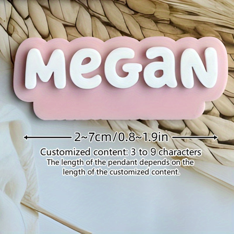 Unisex Personalized Acrylic Name Brooch Pin for Jackets and Bags