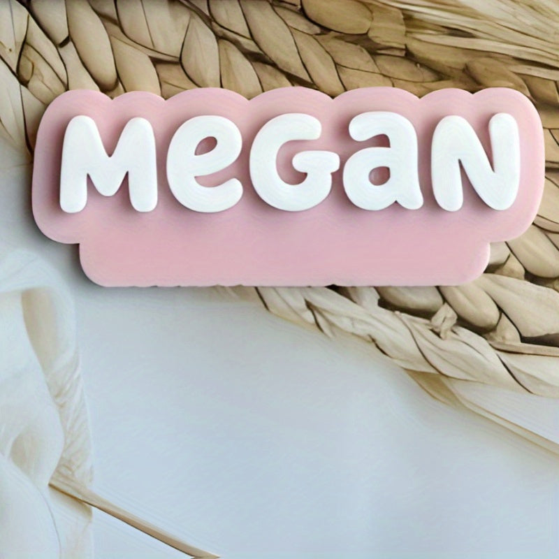 Unisex Personalized Acrylic Name Brooch Pin for Jackets and Bags