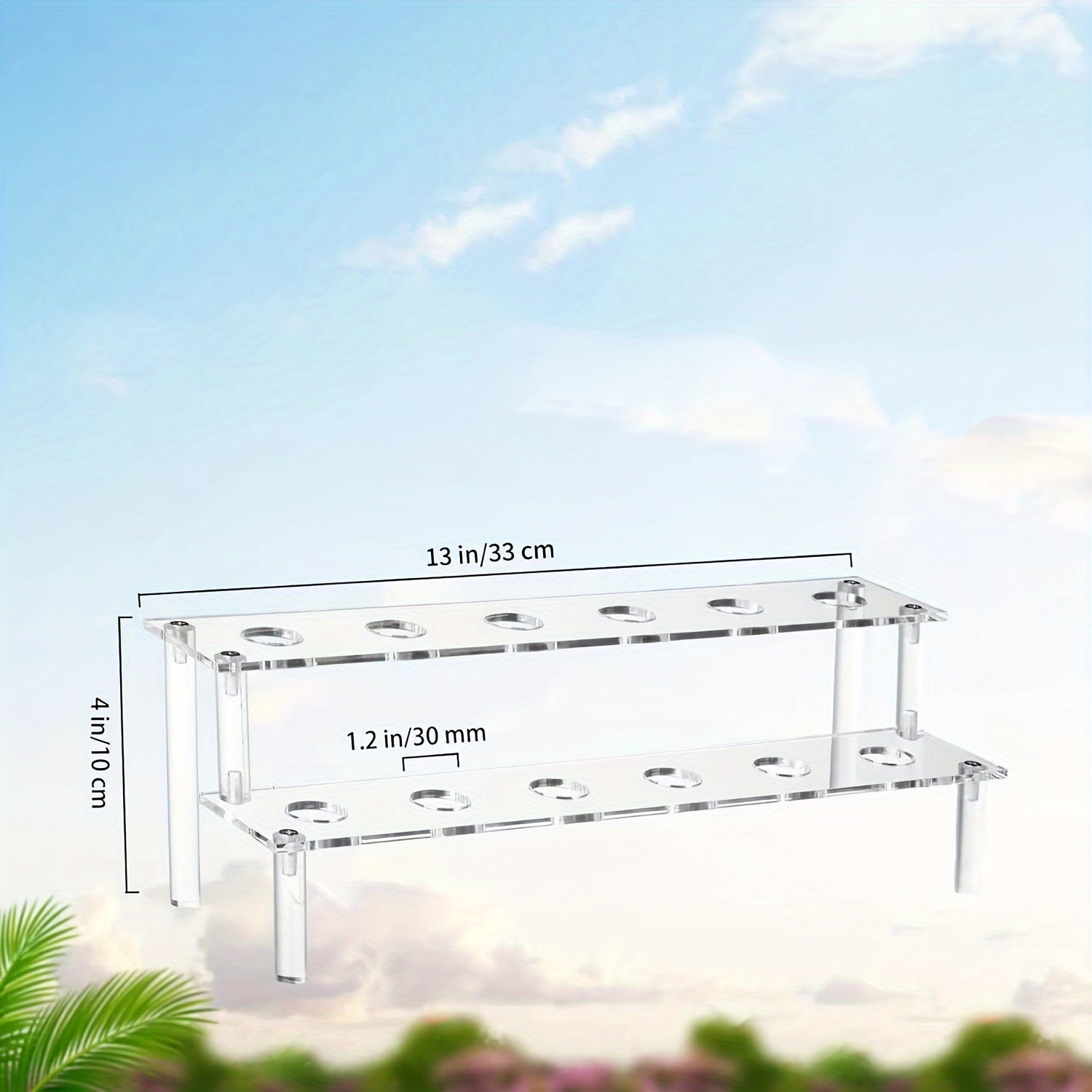Acrylic Ice Cream and Popcorn Display Stand with 12 Slots for Parties and Events