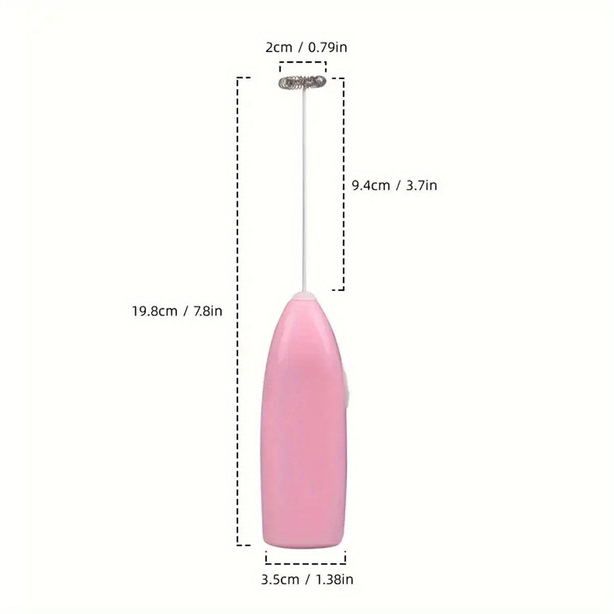 Electric Milk Frother and Egg Beater, Battery Powered, Stainless Steel, Portable Foam Maker for Coffee and Desserts