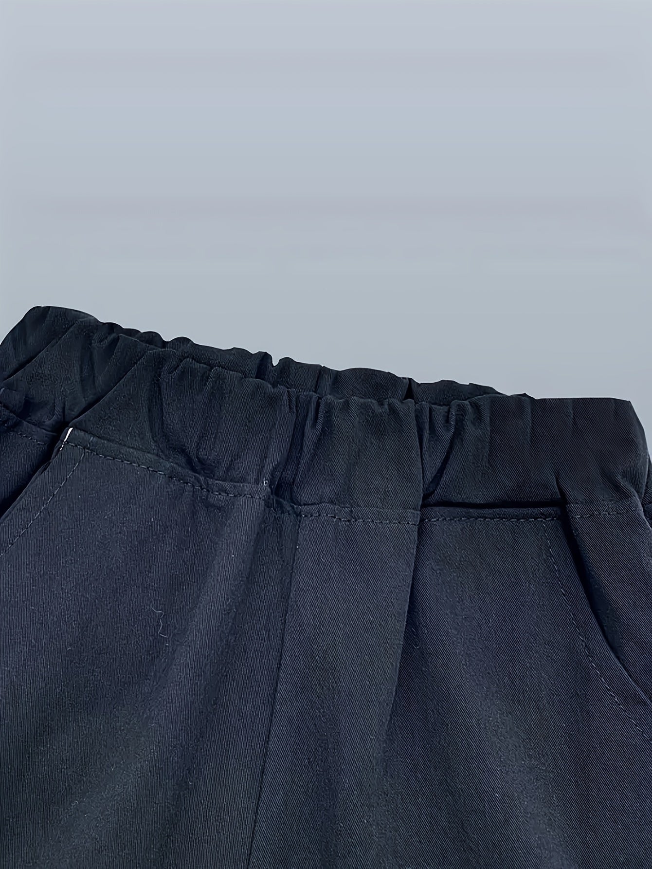 Yigitlar uchun Cargo shimlar, paxta, bir xil rang, kundalik, bolalar uchun elastik belbog'li dungarees