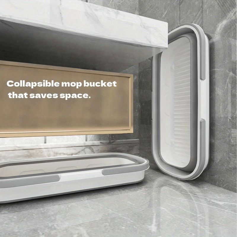 2-in-1 Flat Mop Set with Telescopic Handle Microfiber Pads and Bucket